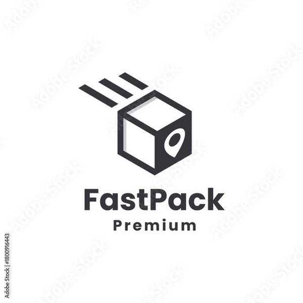 Fototapeta Streamlined delivery service logo design for modern logistics and shipping solutions