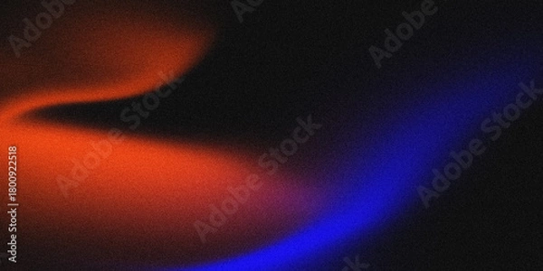 Fototapeta Abstract blue orange gradient background with rough texture.