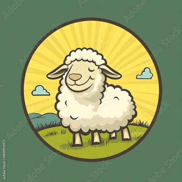 Obraz sheep smile logo