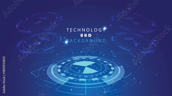 Obraz Futuristic HUD Technology Interface Background