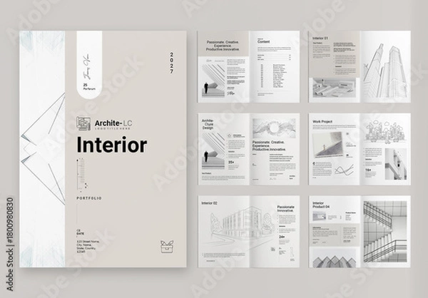 Fototapeta Interior Design Template