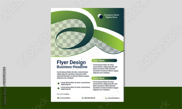 Obraz Corporate professional flyer design with a modern layout.