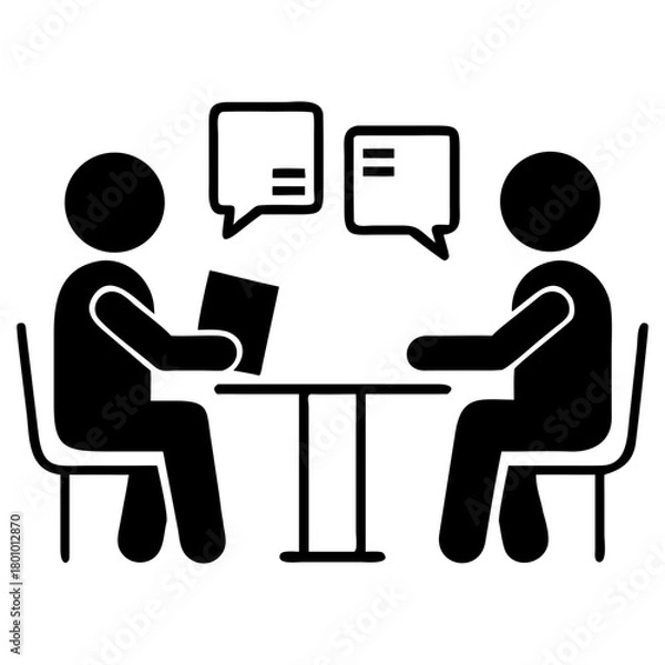 Obraz Coworkers Discussing Project Silhouette