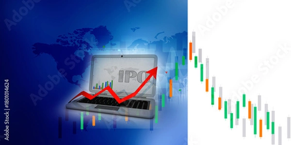 Fototapeta 3d illustration Growth and income concept