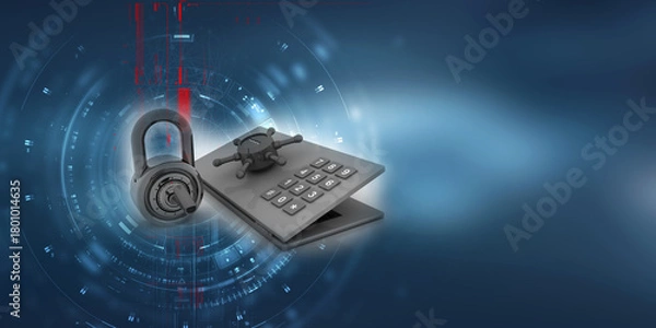 Fototapeta   
3d illustration safety metal locker
