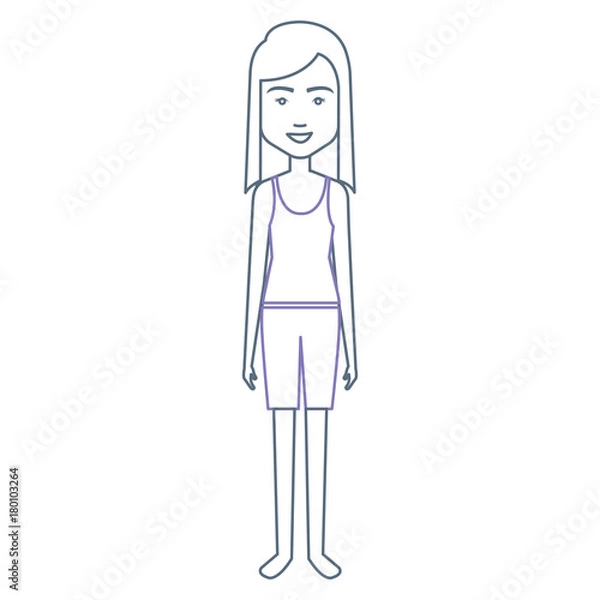 Fototapeta beautiful woman avatar character