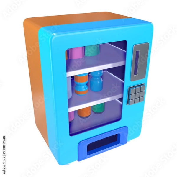 Fototapeta Vending Machine 3D Illustration Icon