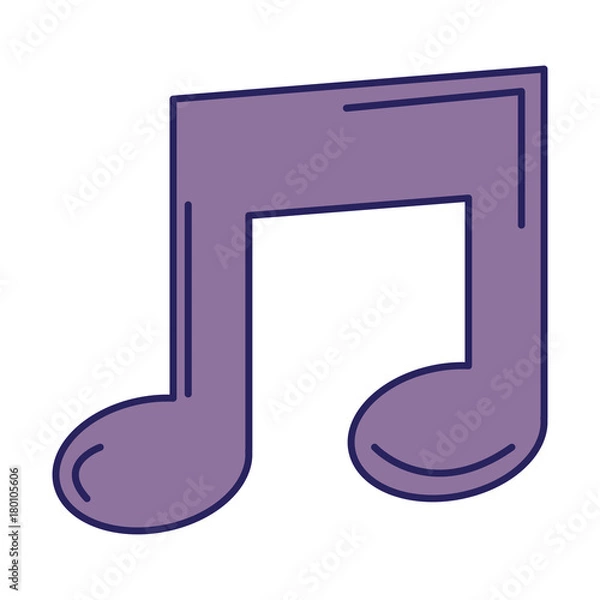 Fototapeta music note isolated icon