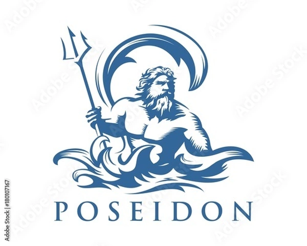 Fototapeta grecki bóg poseidon