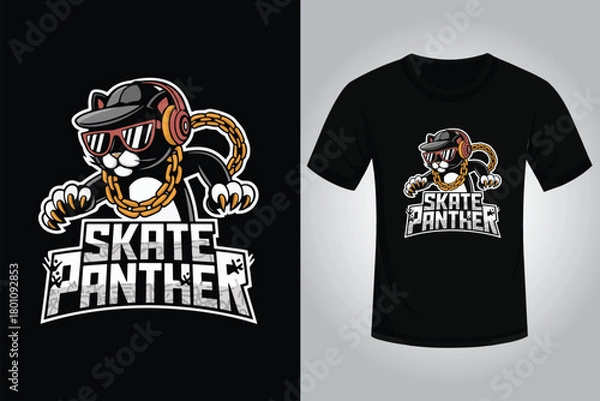 Obraz Skating T shirt Design