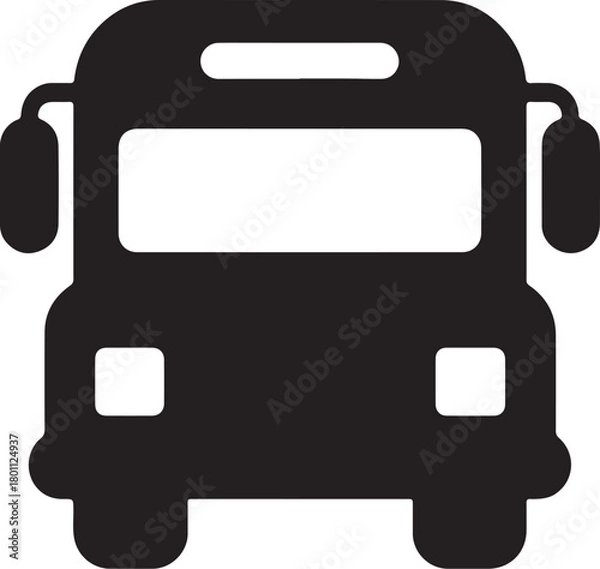 Fototapeta Car and bus icon vector illustration on white background
