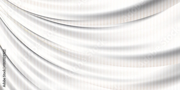 Fototapeta Grey and white abstract background vector, cover design template, Silver Curve vector, business flyer layout, wallpaper.