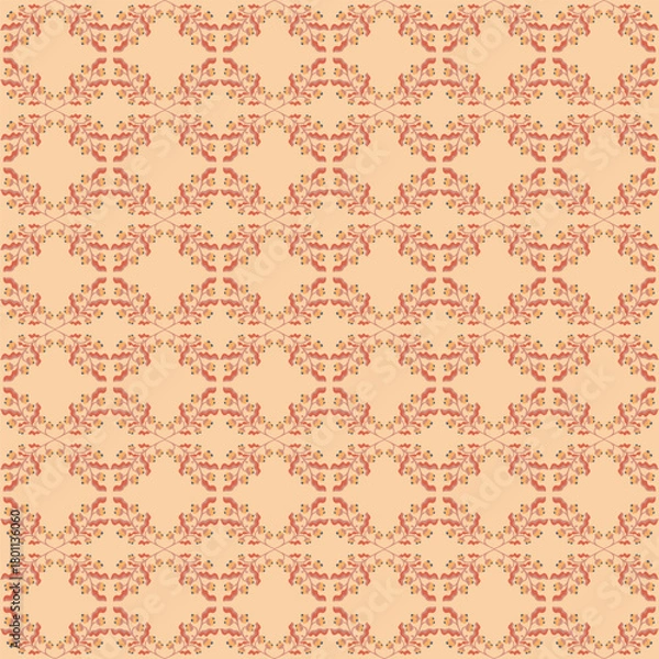 Fototapeta Soft Floral Lattice Seamless Pattern
