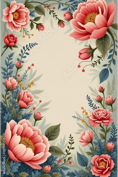 Obraz vintage floral background