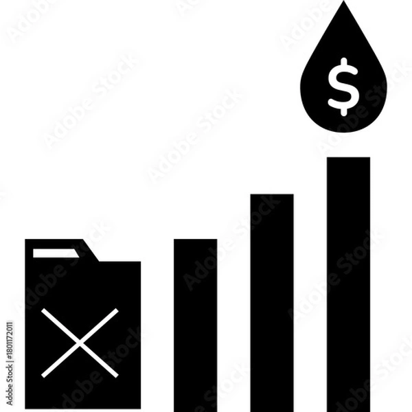 Fototapeta Oil Solid Icon