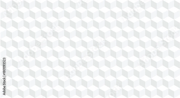 Obraz Gray cube geometric shape seamless pattern background. Vector illustration