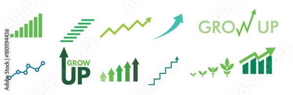 Obraz grow up icon vector illustration.