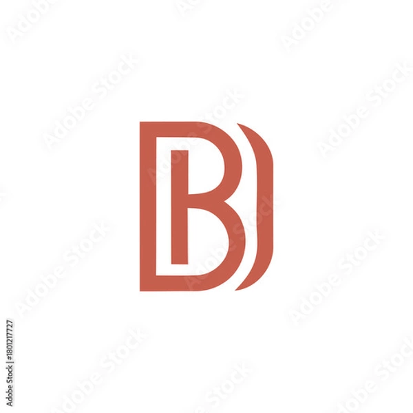 Obraz Modern initial letter BD logo design. Branding icon