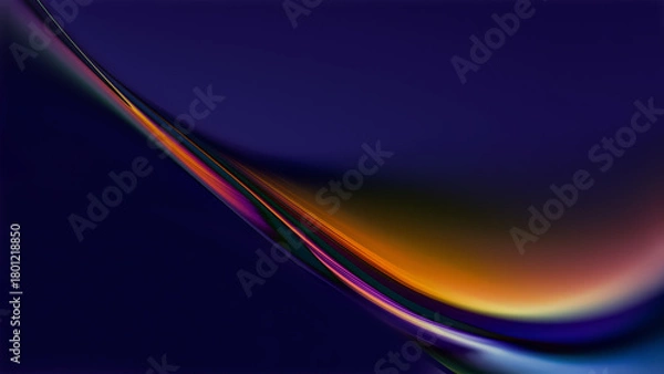 Fototapeta Dynamic Abstract Background With Flowing Colors in Dark Tones