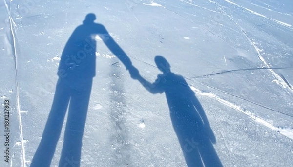 Obraz Shadows of Connection - A Moment of Unity and Support.