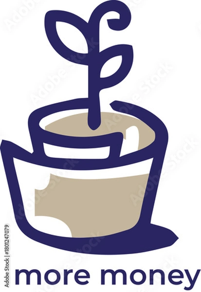 Obraz Minimalist financial logo
