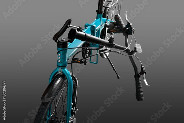 Fototapeta Folding bicycle handlebars.
