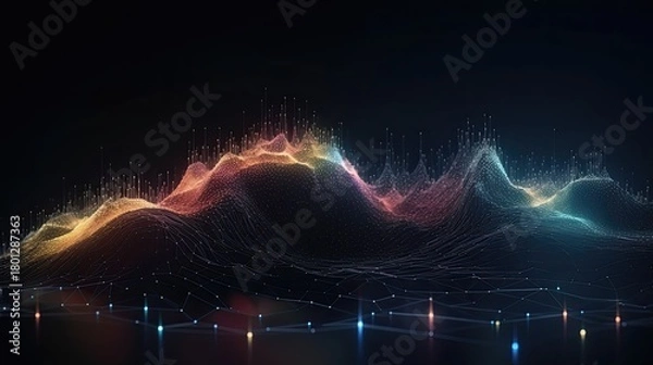 Fototapeta futuristic sci fi data visualization tech structure