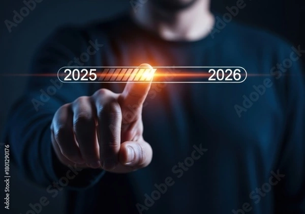 Obraz Progressing towards 2026 technology and innovation future concept man