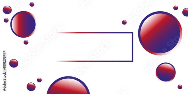 Fototapeta Abstract Red Spheres on White – 3D Glossy Bubble Background