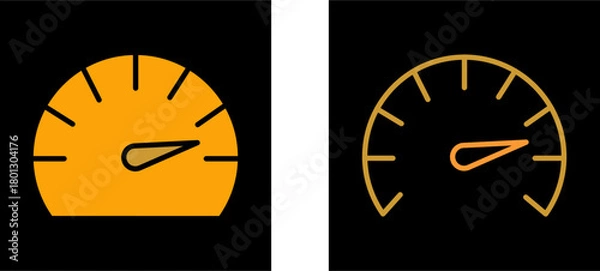 Fototapeta Speedometer Vector Icon