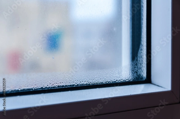 Fototapeta Wohnung Kondenswasser am Fenster