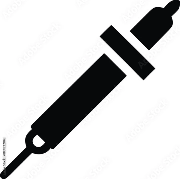 Obraz A simple black dropper icon presents an easy design for various scientific purposes