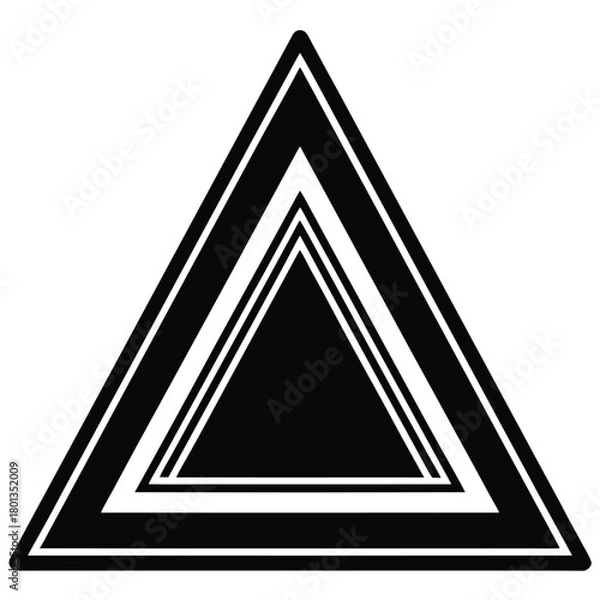 Obraz warning triangle vector icon