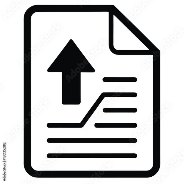 Obraz upload document icon vector icon