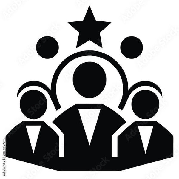 Obraz team introduction vector icon