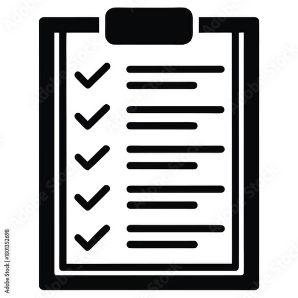 Obraz skills checklist vector icon