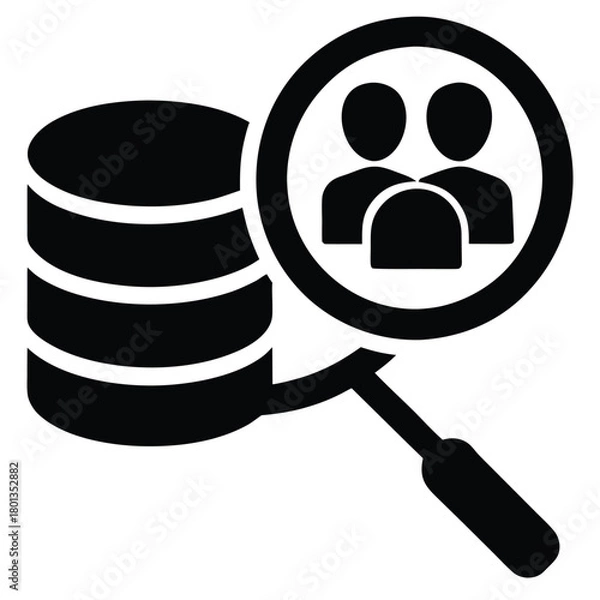 Fototapeta search candidate database vector icon