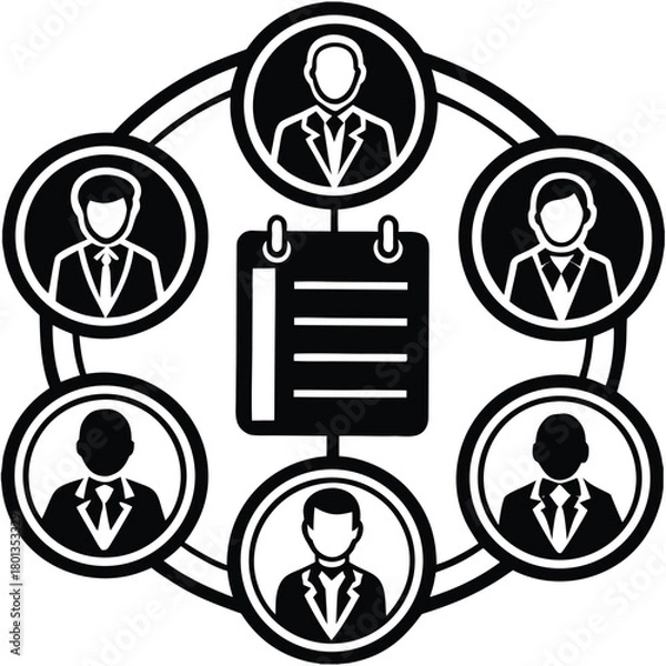 Obraz recruitment timeline vector icon