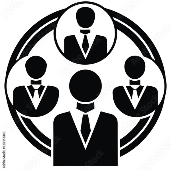 Obraz recruitment outsourcing vector icon