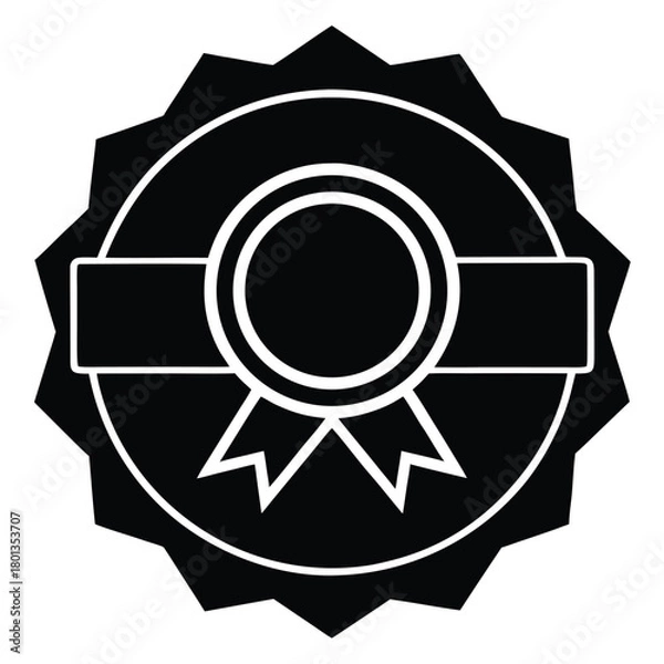Obraz qualification badge vector icon