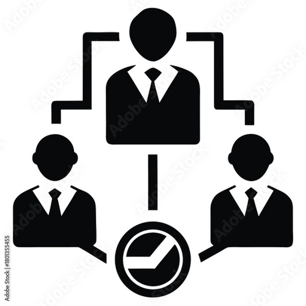 Obraz hiring workflow vector icon