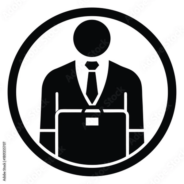 Obraz full time job vector icon