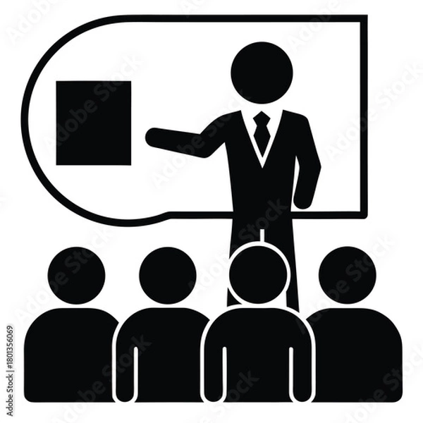 Fototapeta employee training vector icon