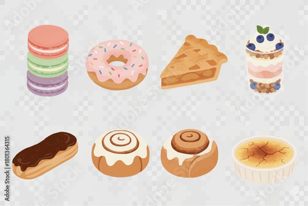 Obraz ケーキとスイーツのイラスト