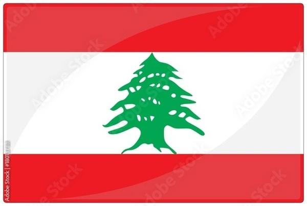 Obraz drapeau glassy liban lebanon flag
