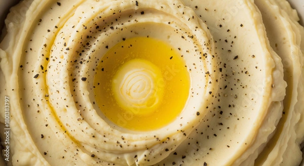Fototapeta Creamy Mashed Potatoes with Butter