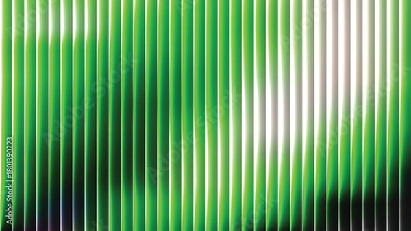 Obraz PrintDynamic glowing green vertical lines abstract light pattern design