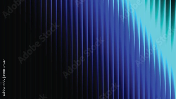 Obraz Abstract glowing blue and cyan vertical gradient line background