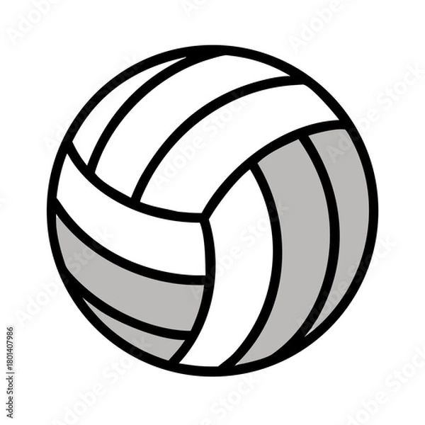 Fototapeta a flat icon of vector clip art volleyball for web and graphic design