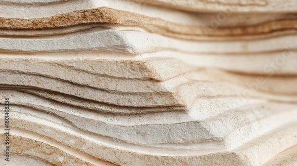 Fototapeta Scandinavian-inspired layers of pale stone and soft white oak wood grain bleached oak rings and minimal earthy strata, featuring subtle mineral veins that embody airy Nordic elegance